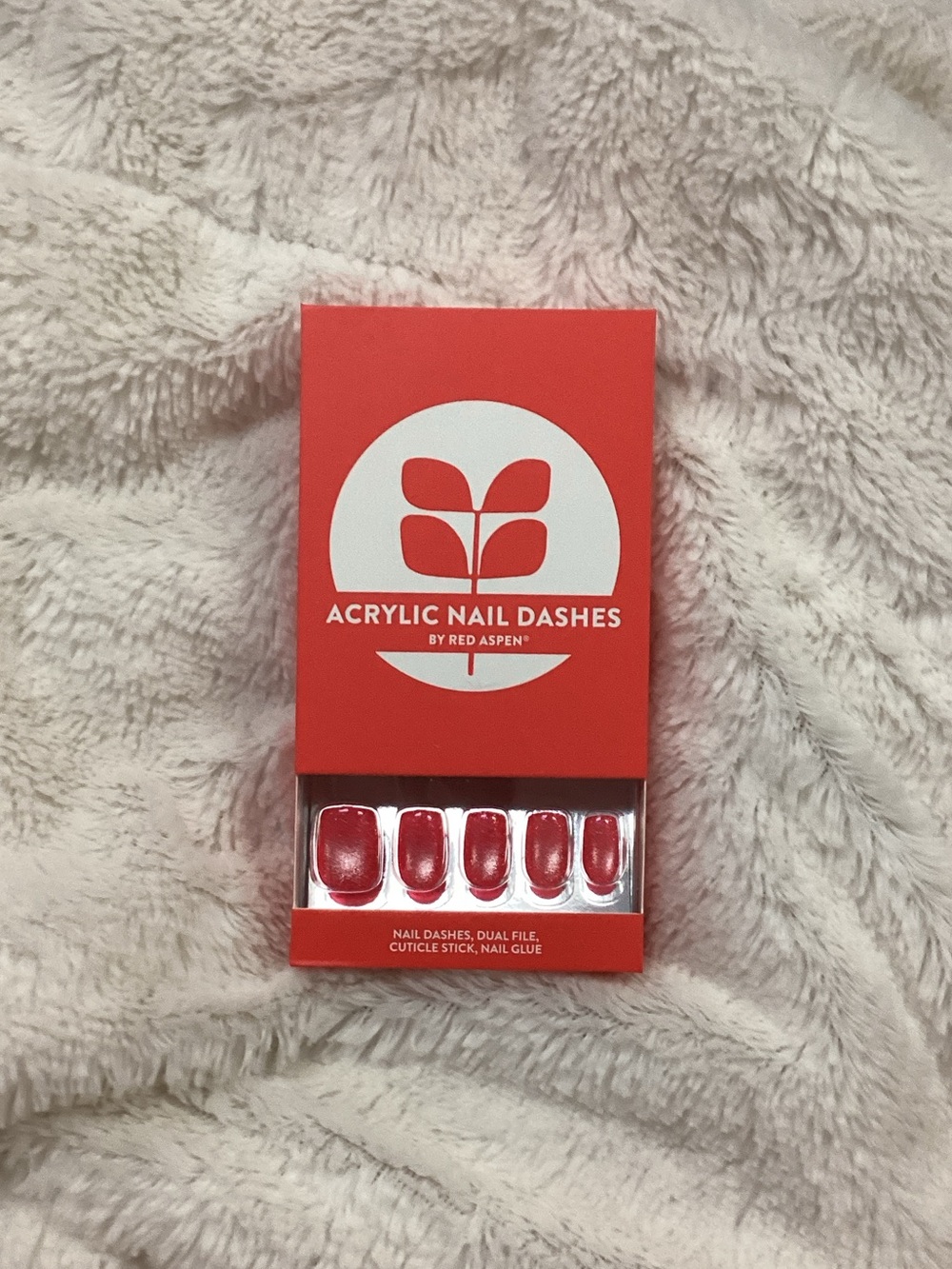 Red Aspen Acrylic Nail Dashes - Classic Red Press-On Nails